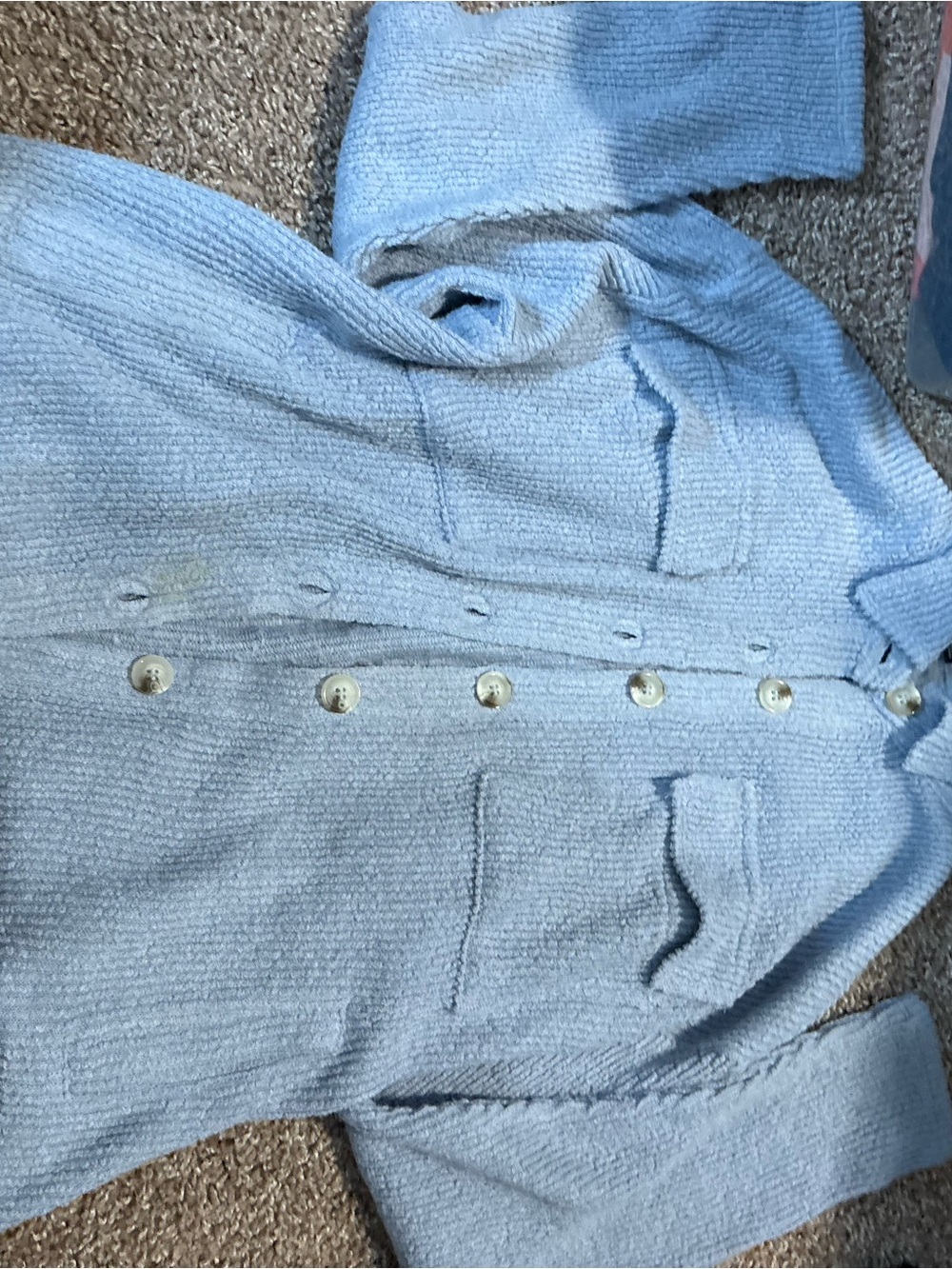 Blue Blush Light Blue Button-Front Textured Jacket